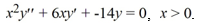 <strong>Find the general solution of the Cauchy Euler differential equation .</strong> A) y=C_{1} x^{-2}+C_{2} x^{-7} B) y=C_{1} x^{2}+C_{2} x^{-7} C) y=C_{1} x^{-2}+C_{2} x^{7} D) y=C_{1} x^{2}+C_{2} x^{7}