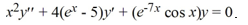 x = 0 is a regular singular point for the second-order differential equation .