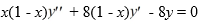 <strong>Consider the second-order differential equation . Suppose the method of Frobineius is used to determine a power series solution of the form . Of this differential equation. Assume a<sub>0</sub> \neq 0. Which of these is the indicial equation?</strong> A) r<sup>2</sup>+ 7r = 0 B) + 8r = 0 C) - 8r = 0 D) - 7r = 0