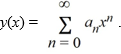Consider the second-order differential equation . Suppose the method of Frobenius is used to determine a power series solution of this equation. The indicial equation has r = 0 as a double root. So, one of the solutions can be represented as the power series . Assume a<sub>0</sub> ≠ 0. Assuming that a<sub>0</sub>= 1, one solution of the given differential equation is Assuming that are known, what is the radius of convergence of the power series of the second solution Y<sub>2</sub> (x)?