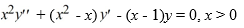 <strong>Consider the second-order differential equation . Using the method of Frobenius, which of these is the general solution of this differential equation? Assume are arbitrary real constants.</strong> A) y(x)=a_{0}+a_{0}^{*}\left(x \ln x+\sum_{n=1}^{\infty} \frac{(-1)^{n} x^{n+1}}{n \cdot n !}\right) B) y(x)=a_{0} x+a_{0}^{*}\left(x \ln x+\sum_{n=1}^{\infty} \frac{(-1)^{n} x^{n+1}}{n \cdot n !}\right) C) y(x)=a_{0}+a^{*}{ }_{0}^{x}\left[\ln x+\sum_{n=1}^{\infty} \frac{(-1)^{n} x^{n+1}}{n \cdot n !}\right) D) y(x)=a_{0}+a_{0}^{*} \ln x\left(1+\sum_{n=1}^{\infty} \frac{(-1)^{n} x^{n+1}}{n \cdot n !}\right)