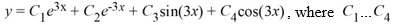 <strong>For which of the following homogeneous differential equations is the general solution given by are arbitrary real constants?</strong> A) y^{(4)}-81 y=0 B) y^{(4)}+81 y=0 C) y^{(4)}-81 y^{\prime}=0 D) y^{(4)}+81 y^{\prime}=0