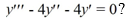 <strong>What is the general solution of the third-order homogeneous differential equation </strong> A) y=C_{1}+C_{2} e^{2 t} \cos \left(\frac{\sqrt{32}}{2} t\right)+C_{3} e^{2 t} \cos \left(\frac{\sqrt{32}}{2} t\right) B) y=C_{1}+C_{2} e^{-2 t} \cos \left(\frac{\sqrt{32}}{2} t\right)+C_{3} e^{-2 t} \cos \left(\frac{\sqrt{32}}{2} t\right) C) y=C_{1}+C_{2} e^{\frac{4-\sqrt{32}}{2} t}+C_{3} e^{\frac{4+\sqrt{32}}{2} t} D) y=C_{1}+C_{2} e^{\frac{-4-\sqrt{32}}{2}}+C_{3} e^{\frac{-4+\sqrt{32}}{2}}