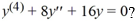 What is the general solution of the fourth-order linear homogeneous differential equation