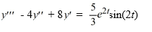 <strong>What is the form of a particular solution of the following nonhomogeneous differential equation? All capital letters in the choices represent arbitrary real constants.</strong> A) (A t+B) e^{2 t} \sin (2 t) B) A e^{2 t} \sin (2 t)+B e^{2 t} \cos (2 t) C) A e^{2 t} \sin (2 t) D) (A t+B) e^{2 t} \sin (2 t)+(C t+D) e^{2 t} \cos (2 t) E) (A t+B) e^{2 t}(\sin (2 t)+\cos (2 t))