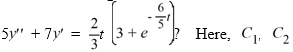 Which of these is the general solution of the second-order nonhomogeneous differential equation and all capital letters are arbitrary real constants.