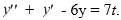 Use variation of parameters to find the general solution of the nonhomogeneous differential equation