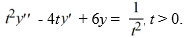 Use variation of parameters to find the general solution of the nonhomogeneous Cauchy Euler differential equation