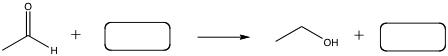 <strong>Fill in the missing reagents in the following reaction. </strong> A) reactant: NAD<sup>+</sup> + H<sup>+</sup>; product: NADH B) reactant: NADH + H<sup>+</sup>; product: NAD<sup>+</sup> C) reactant: ATP; product: ADP + P<sub>i</sub> D) reactant: NADH + H<sup>+</sup>; product: CO<sub>2</sub> E) none of the above
