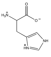 <strong>Which of the following structures shows the prevalent form of histidine at pH 5?</strong> A)   B)   C)   D)   E) none of these choices <div style=padding-top: 35px> 