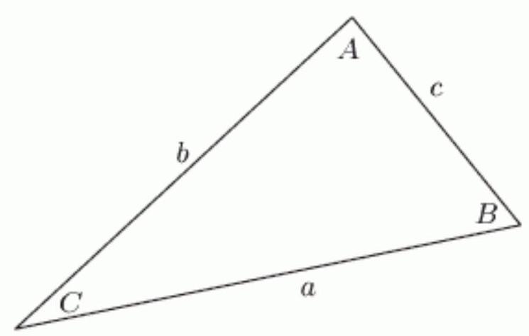 Use the figure below to find the missing side, c , when a=7, b=4 , and C=42^{\circ} . Round to 4 decimal places.