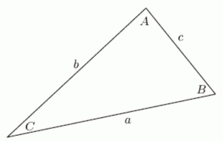 Use the figure below to find side b when A=65^{\circ}, B=49^{\circ} , and c=12 . Round to 2 decimal places.