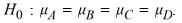 <strong>Use the following to answer the questions below: Two sets of sample data, A and B, are given. Without doing any calculations, indicate in which set of sample data, A or B, there is likely to be stronger evidence of a difference in the population means. -A scientist performing analysis of variance has the following null hypothesis: What is the appropriate alternative hypothesis for his analysis?</strong> A) : \neq \neq \neq . B) : > > > . C) : < < < . D) : At least one \neq