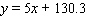 <strong>Find the linear equation that is the straight line through (25, -4.3)and increasing at a rate of 5 units of per unit of .</strong> A) B) C) D) E)