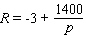 <strong>For the following demand equation, express the total revenue R as a function of the price p per item. </strong> A) B) C) D) E)