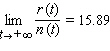 <strong>The number of visitors, in millions of visitors per year, to Hawaii in the years 1985 to 1993 can be approximated by where t = 0 represents June 30,1985. During the same period, visitor spending can be approximated by where t = 0 represents June 30,1985.Assuming the trends in the models above continue indefinitely, numerically estimate . Please round the answers to the nearest hundredth.</strong> A) B) C) D) E)does not exist
