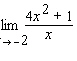 <strong>Calculate the limit algebraically. </strong> A)-17 B)-8.5 C)8 D)4 E)3