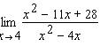 <strong>Calculate the limit algebraically. </strong> A)-2.75 B)-0.75 C)-3 D)2.75 E)12