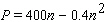 <strong>According to the equation given, a toy manufacturer calculates its daily profit P (in dollars)based on the number of workers n it employs. Calculate the marginal product at an employment level of 100 workers.</strong> A)$39,960 B)$36,000 C)$3,999,960 D)$320 E)$440