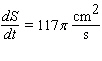 <strong>The soap bubble I am blowing has a radius that is growing at a rate of 9 cm/s. How fast is the surface area growing when the radius is 14 cm? (The surface area of a sphere of radius r is .)</strong> A) B) C) D) E)