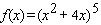 Calculate the derivative of the function.