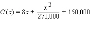 <strong>The marginal cost of producing the   box of computer disks is   and the fixed cost is $150,000. Find the cost function  </strong> A)   B)   C)   D)   E)   <div style=padding-top: 35px> 