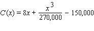 <strong>The marginal cost of producing the   box of computer disks is   and the fixed cost is $150,000. Find the cost function  </strong> A)   B)   C)   D)   E)   <div style=padding-top: 35px> 