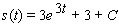 <strong>The velocity of a particle moving in a straight line is given by   . Find an expression for the position   after a time   .</strong> A)   B)   C)   D)   E)   <div style=padding-top: 35px> 
