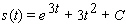 <strong>The velocity of a particle moving in a straight line is given by   . Find an expression for the position   after a time   .</strong> A)   B)   C)   D)   E)   <div style=padding-top: 35px> 