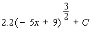 <strong>Decide on what substitution to use, and then evaluate the given integral using a substitution.  </strong> A)   B)   C)   D)   E)   <div style=padding-top: 35px> 