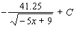 <strong>Decide on what substitution to use, and then evaluate the given integral using a substitution.  </strong> A)   B)   C)   D)   E)   <div style=padding-top: 35px> 