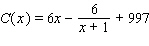 <strong>The marginal cost of producing the x th roll of film is given by   . The total cost to produce one roll is $1,000. Find the total cost function C ( x ).</strong> A)   B)   C)   D)   E)   <div style=padding-top: 35px> 