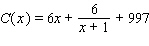 <strong>The marginal cost of producing the x th roll of film is given by   . The total cost to produce one roll is $1,000. Find the total cost function C ( x ).</strong> A)   B)   C)   D)   E)   <div style=padding-top: 35px> 