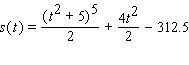 <strong>The velocity of a particle moving in a straight line is given by   . Given that the distance s = 0 at t = 0, find an expression for s in terms of t without any unknown constants.</strong> A)   B)   C)   D)   E)   <div style=padding-top: 35px> 