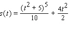 <strong>The velocity of a particle moving in a straight line is given by   . Given that the distance s = 0 at t = 0, find an expression for s in terms of t without any unknown constants.</strong> A)   B)   C)   D)   E)   <div style=padding-top: 35px> 
