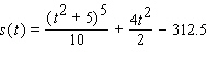 <strong>The velocity of a particle moving in a straight line is given by   . Given that the distance s = 0 at t = 0, find an expression for s in terms of t without any unknown constants.</strong> A)   B)   C)   D)   E)   <div style=padding-top: 35px> 