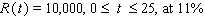 <strong>Find the total value of the given income stream and also find its present value (at the beginning of the given interval)using the given interest rate. </strong> A)TV = $250,000, PV =$1,512,966.53 B)TV = $10,000, PV = $1,331,148.35 C)TV = $250,000, PV = $85,097.47 D)TV = $0, PV = $9,360.72 E)TV = $0, PV = $85,097.47