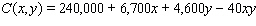 <strong>Your weekly cost (in dollars)to manufacture cars and trucks is given by Compute the marginal cost of manufacturing cars at a production level of 15 cars and 14 trucks.</strong> A)$3,425,200 B)$560 C)$6,100 D)$6,700 E)$6,140
