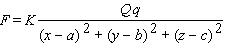 If positive electric charges of and coulombs are situated at positions and , respectively, then the force of repulsion they experience is given by where , is given in newtons, and all positions are measured in meters. Assume that a charge of 8 coulombs is situated at the origin and that a second charge of 15 coulombs is situated and moving in the direction at 1.4 meters per second. How fast is the electrostatic force it experiences decreasing? NOTE: Please enter your answer without the units. Round the answer to the nearest trillion.