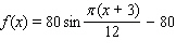 <strong>Model the curve with a sine function. Note that the period of the curve is and its range is , the graph of the sine function is shifted to the right 3 units.</strong> A) B) C) D) E)