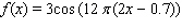 <strong>Model the curve with a cosine function. Note that the period of the curve is its range is and the graph of the cosine function is shifted to the right 0.7 units.</strong> A) B) C) D) E)