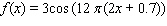 <strong>Model the curve with a cosine function. Note that the period of the curve is its range is and the graph of the cosine function is shifted to the right 0.7 units.</strong> A) B) C) D) E)