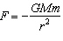 The force due to gravity has the mathematical form: