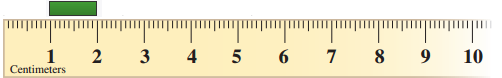 <strong>Measure the lines using the ruler. </strong> A) 2 cm B) 1 cm C) 2 mm D) 20 mm
