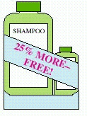 To promote sales, a free 4-ounce bottle of shampoo is packaged with every large bottle (see illustration). Use the information on the package to determine how many ounces of shampoo the large bottle contains.   __________ oz<div style=padding-top: 35px> 
