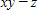 <strong>Let x , y , and z represent three real numbers. Write an algebraic expression to denote the product of z , x , and y .</strong> A) B) C) D) E)