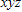<strong>Let x , y , and z represent three real numbers. Write an algebraic expression to denote the product of z , x , and y .</strong> A) B) C) D) E)
