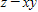 <strong>Let x , y , and z represent three real numbers. Write an algebraic expression to denote the product of z , x , and y .</strong> A) B) C) D) E)