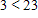 <strong>Write the following statement as a mathematical expression. Three is less than twenty-three.</strong> A) B) C) D) E)