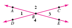 <strong> Name anlge 3 in three appropiate ways.</strong> A) ∠ CBE ; ∠ EBC ; ∠ B; B) ∠1;∠ ABD ;∠ DBA C) ∠3; ∠ CBE ; ∠ EBC D) ∠ ABD ; ∠ DBA ; ∠ B
